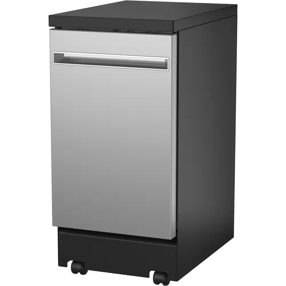 18 In. Stainless Steel Portable Dishwasher with Sanitize Cycle and 52 Dba