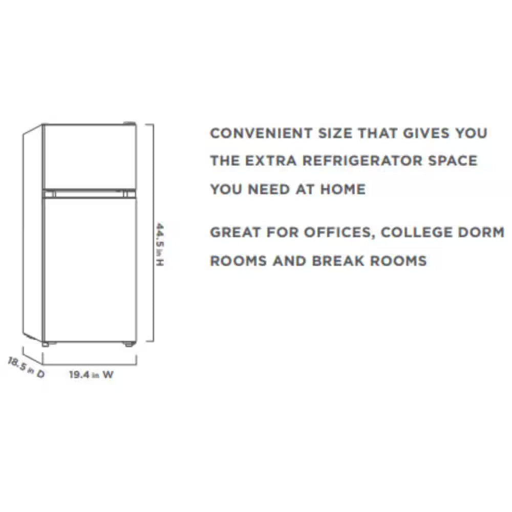 4.5 Cu. Ft. 2-Door Mini Refrigerator in Platinum Steel with Freezer