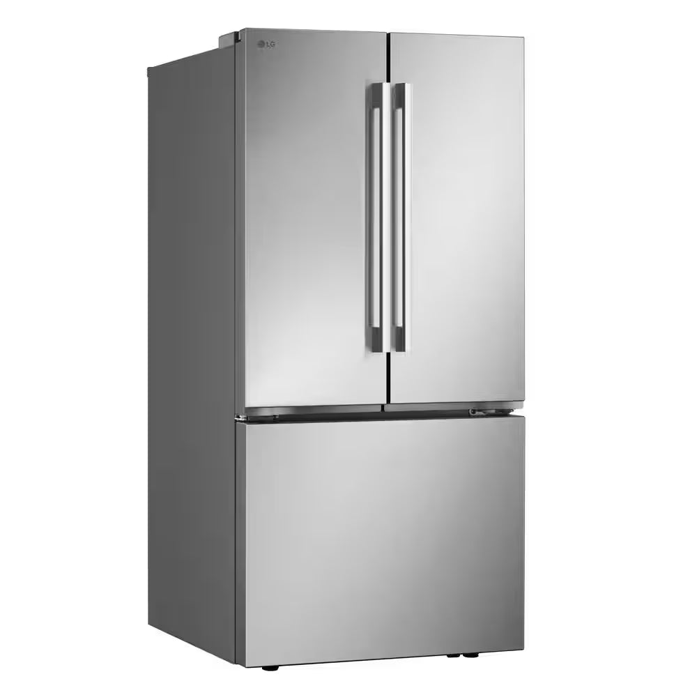 33 In. W 25 Cu. Ft. SMART Standard Depth French Door Refrigerator in Print Proof Stainless Steel