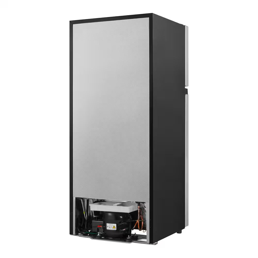 4.5 Cu. Ft. 2-Door Mini Refrigerator in Platinum Steel with Freezer
