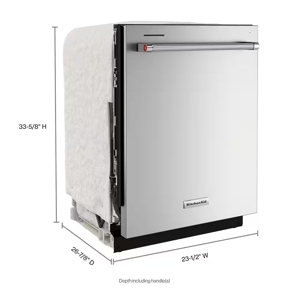 24 In. Printshield Stainless Steel Top Control Built-In Tall Tub Dishwasher with Stainless Steel Tub, 44 Dba