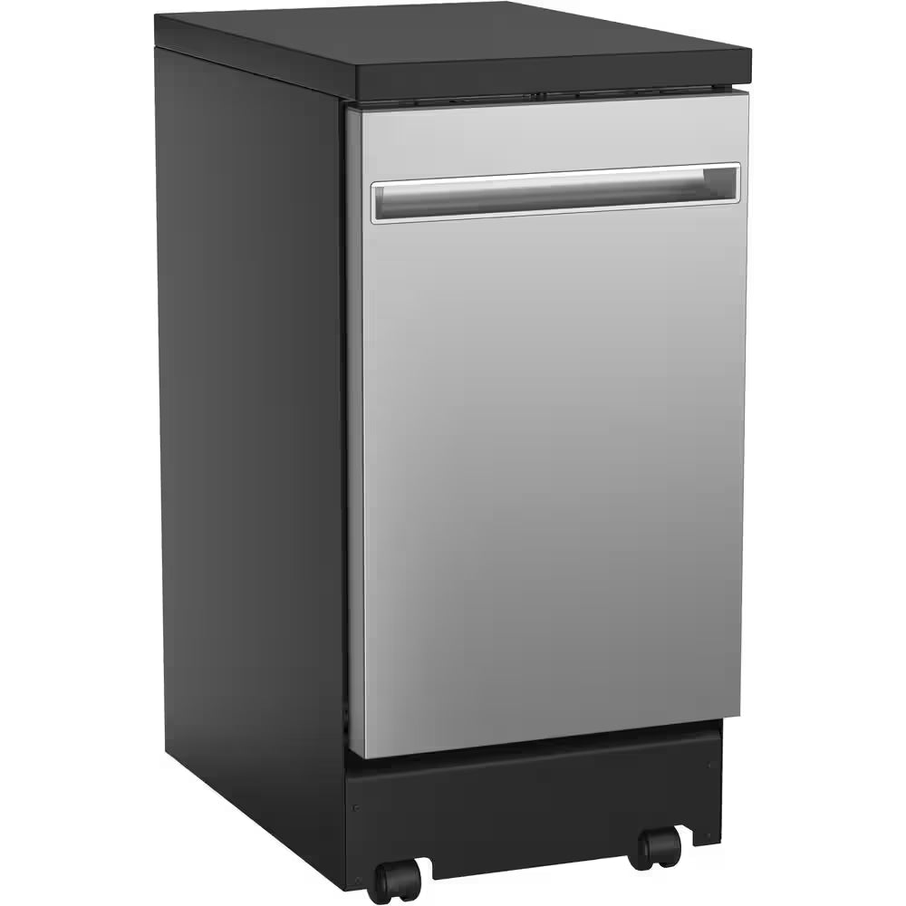 18 In. Stainless Steel Portable Dishwasher with Sanitize Cycle and 52 Dba