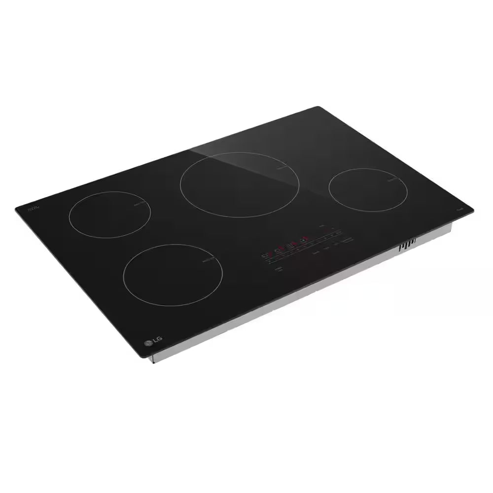 30 In. 4 Burner Element Induction Cooktop in Black with Power Element and Smoothtouch Controls