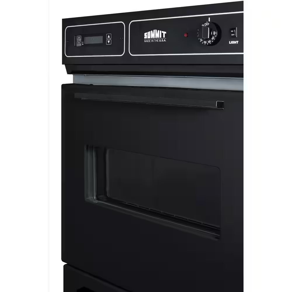 24 In. Single Gas Wall Oven in Black