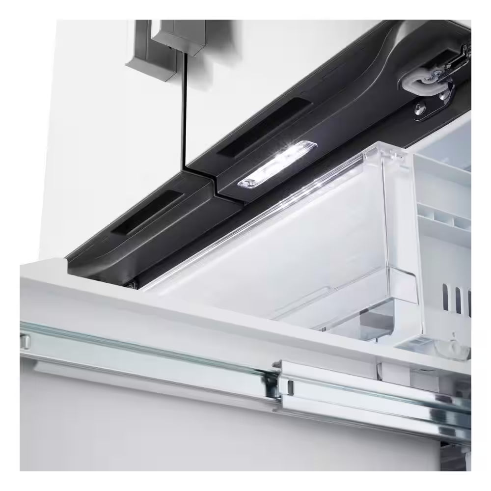 33 In. W 25 Cu. Ft. SMART Standard Depth French Door Refrigerator in Print Proof Stainless Steel
