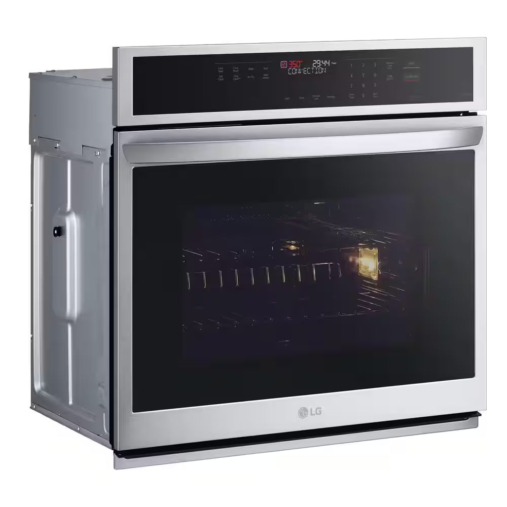 4.7 Cu. Ft. Smart Single Electric Wall Oven with Fan Convection, Air Fry in Printproof in Stainless Steel