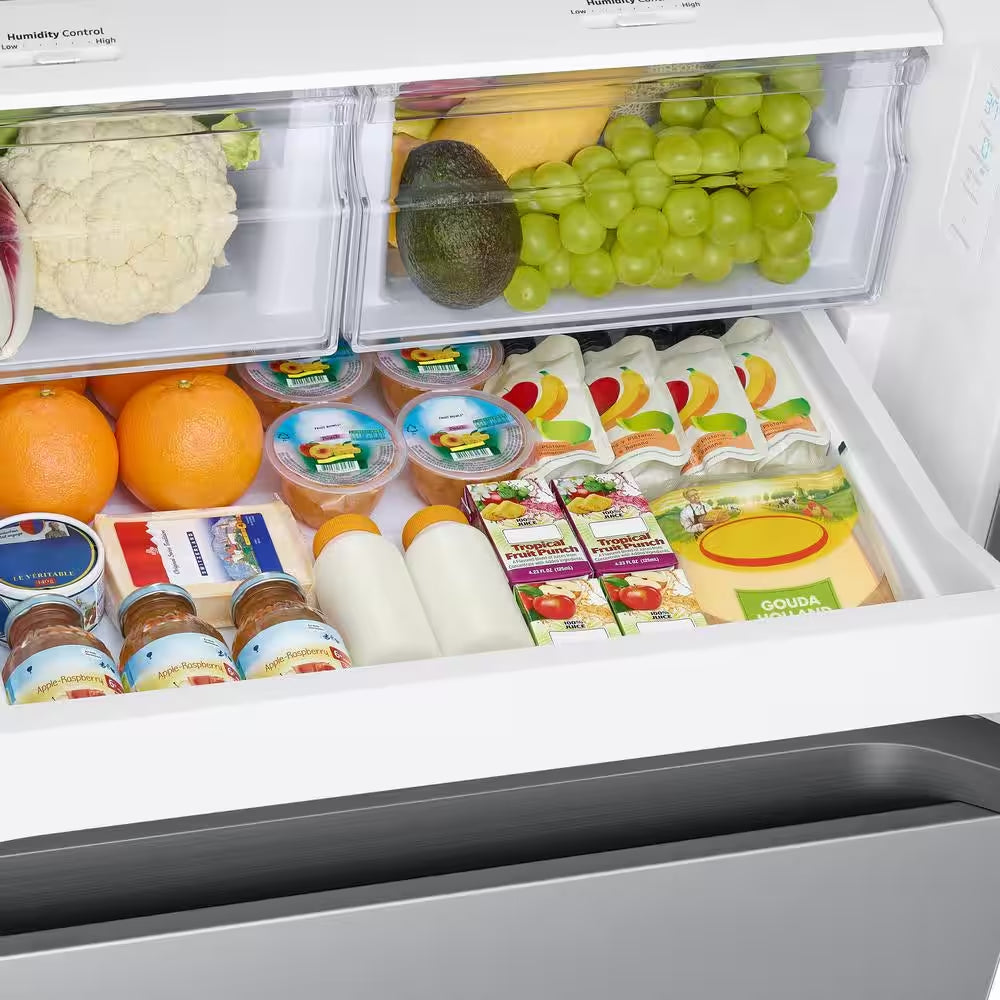 22 Cu. Ft. 3-Door French Door Smart Refrigerator with Water Dispenser in Fingerprint Resistant Stainless Steel