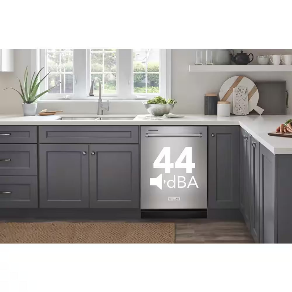 24 In. Printshield Stainless Steel Top Control Built-In Tall Tub Dishwasher with Stainless Steel Tub, 44 Dba