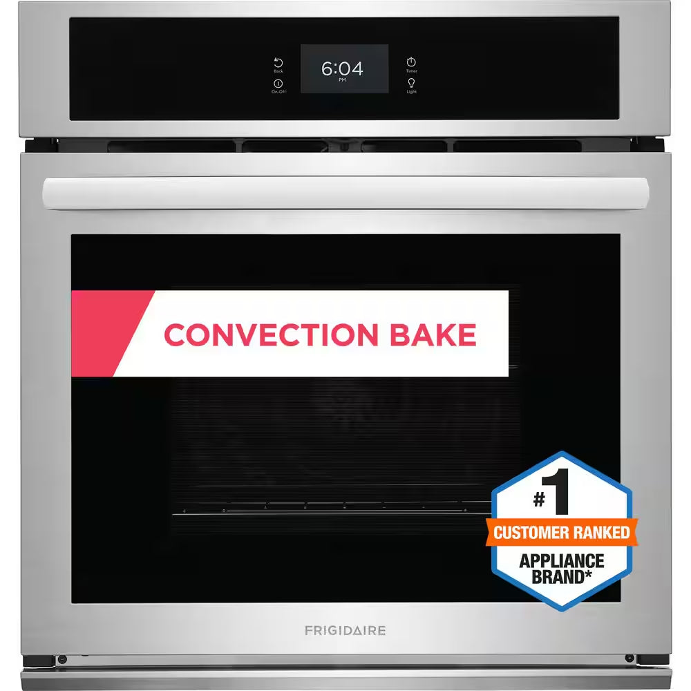 27 In. Single Electric Built-In Wall Oven with Convection in Stainless Steel
