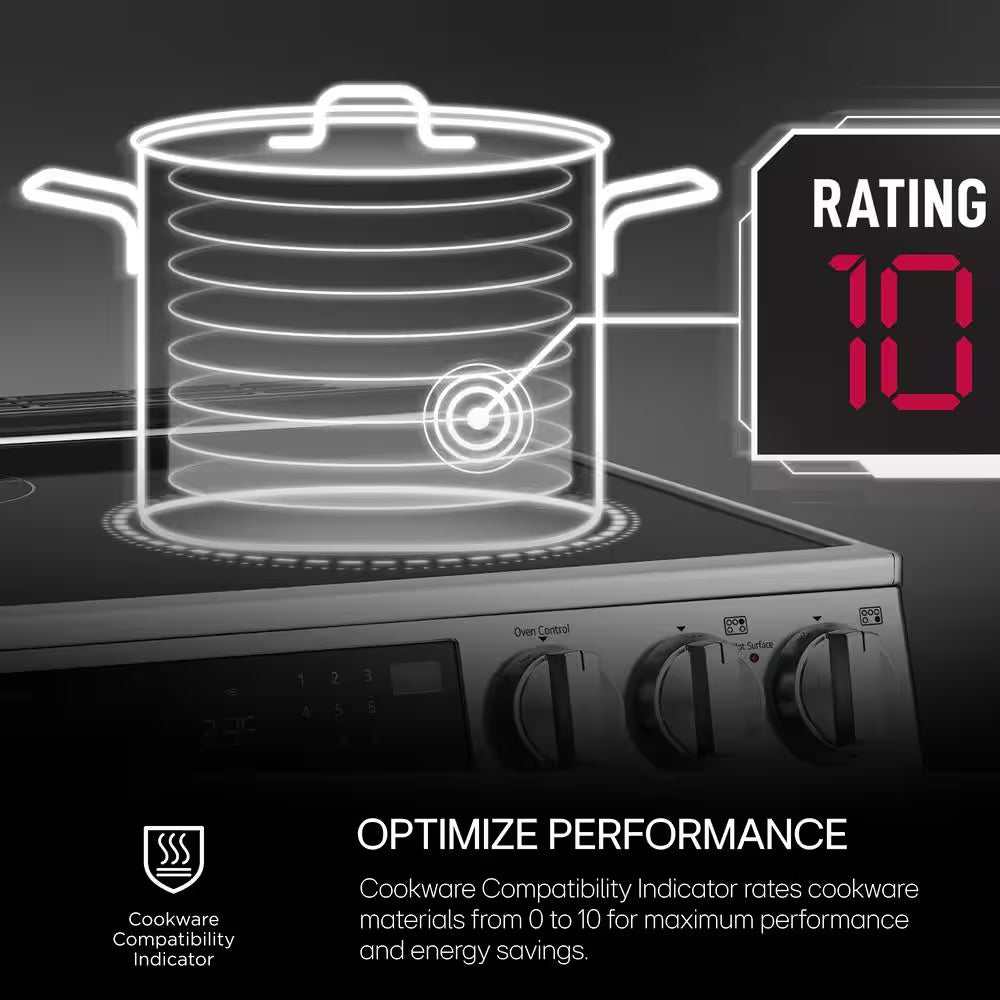 30 In. 4 Burner Element Induction Cooktop in Black with Power Element and Smoothtouch Controls
