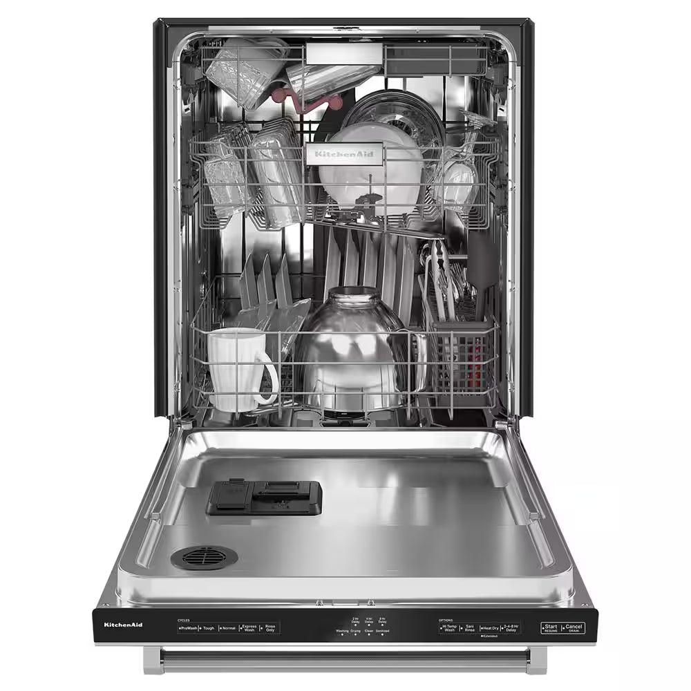 24 In. Printshield Stainless Steel Top Control Built-In Tall Tub Dishwasher with Stainless Steel Tub, 44 Dba