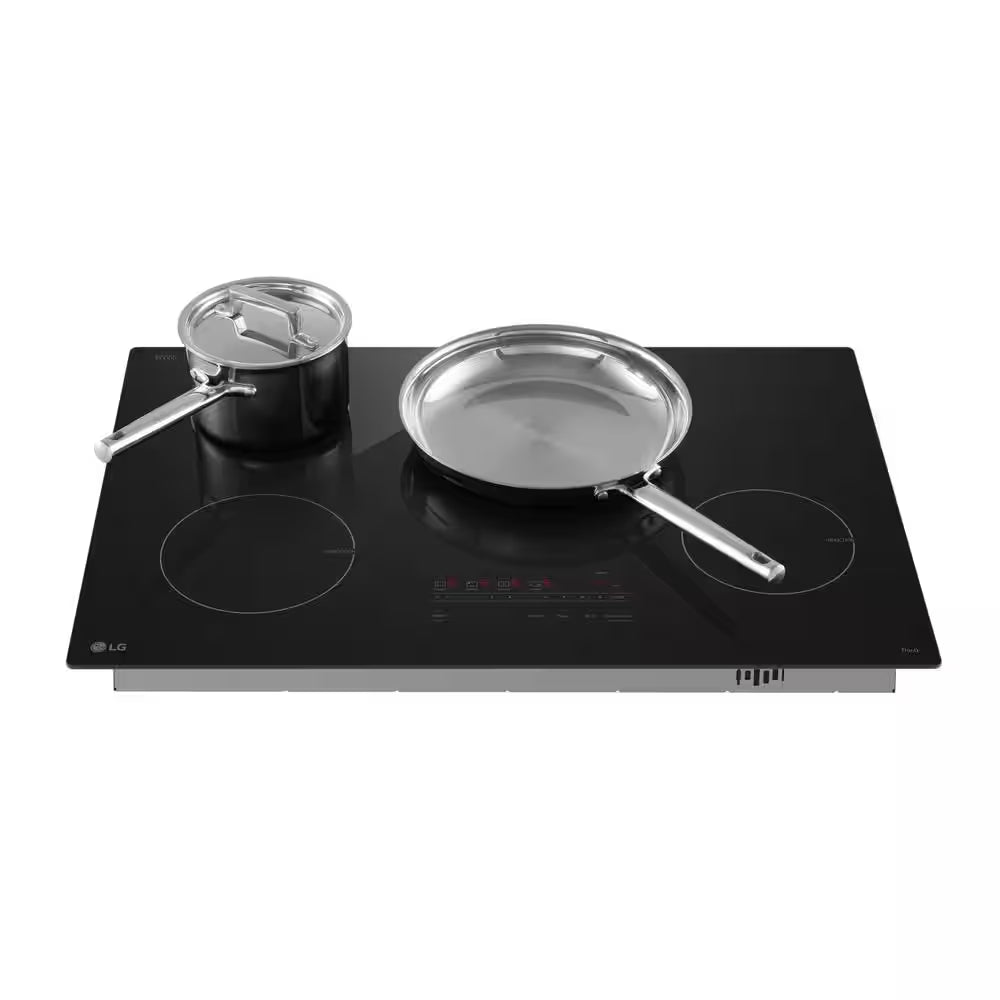 30 In. 4 Burner Element Induction Cooktop in Black with Power Element and Smoothtouch Controls