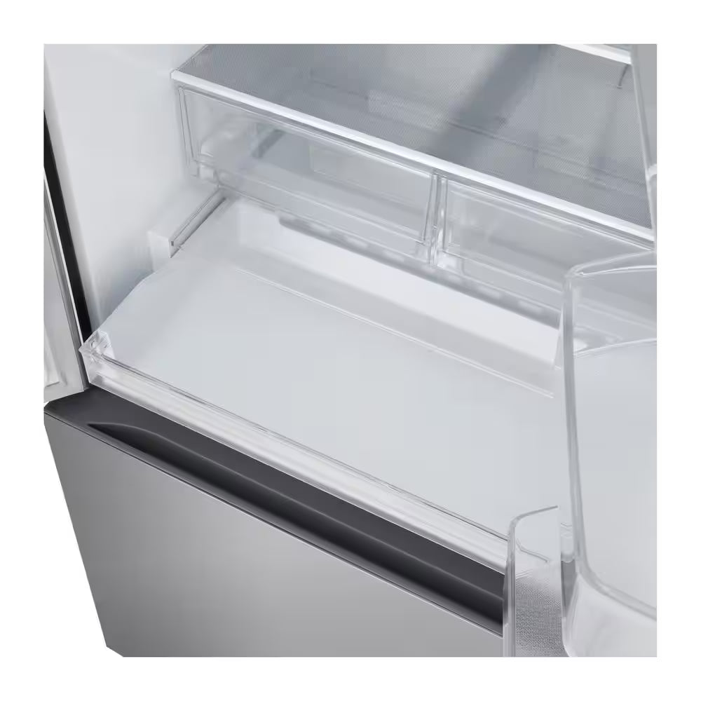 33 In. 25.1 Cu. Ft. Standard Depth French Door Refrigerator in Print Proof Stainless Steel with Filtered Ice and Water