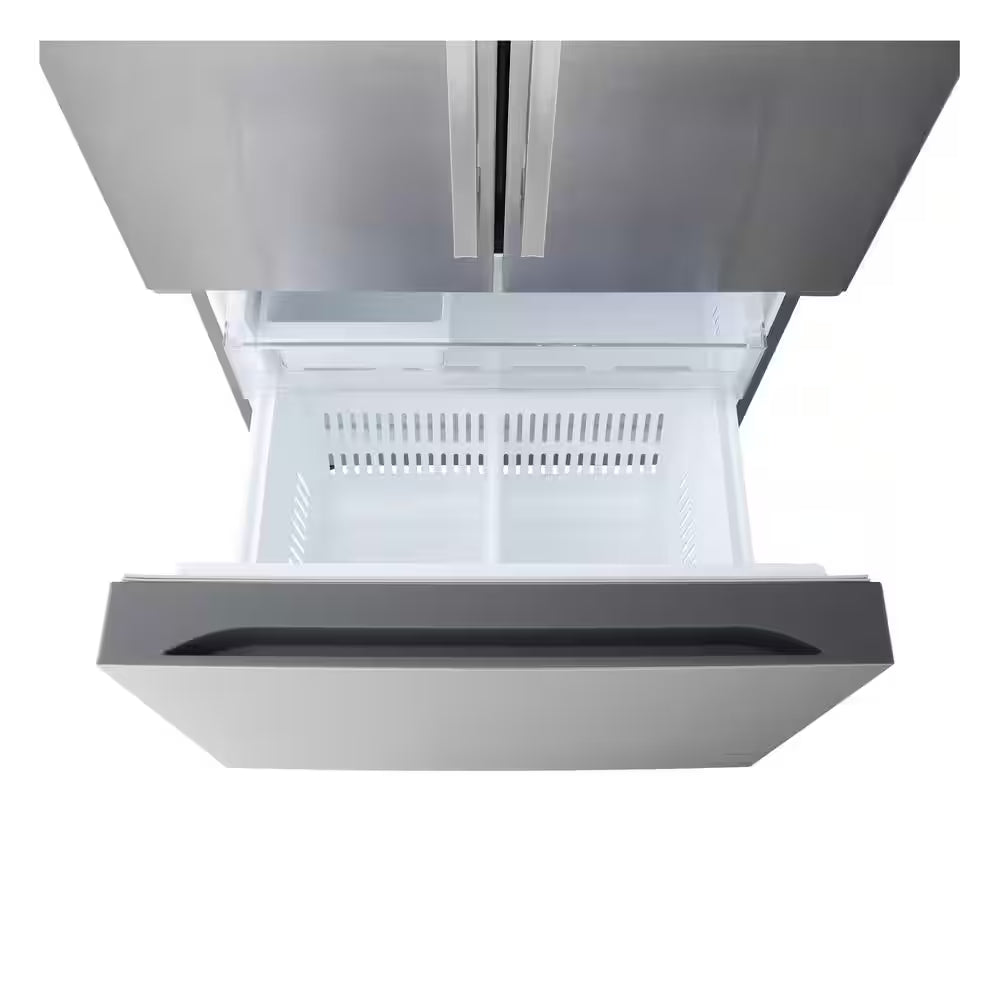 33 In. W 25 Cu. Ft. SMART Standard Depth French Door Refrigerator in Print Proof Stainless Steel