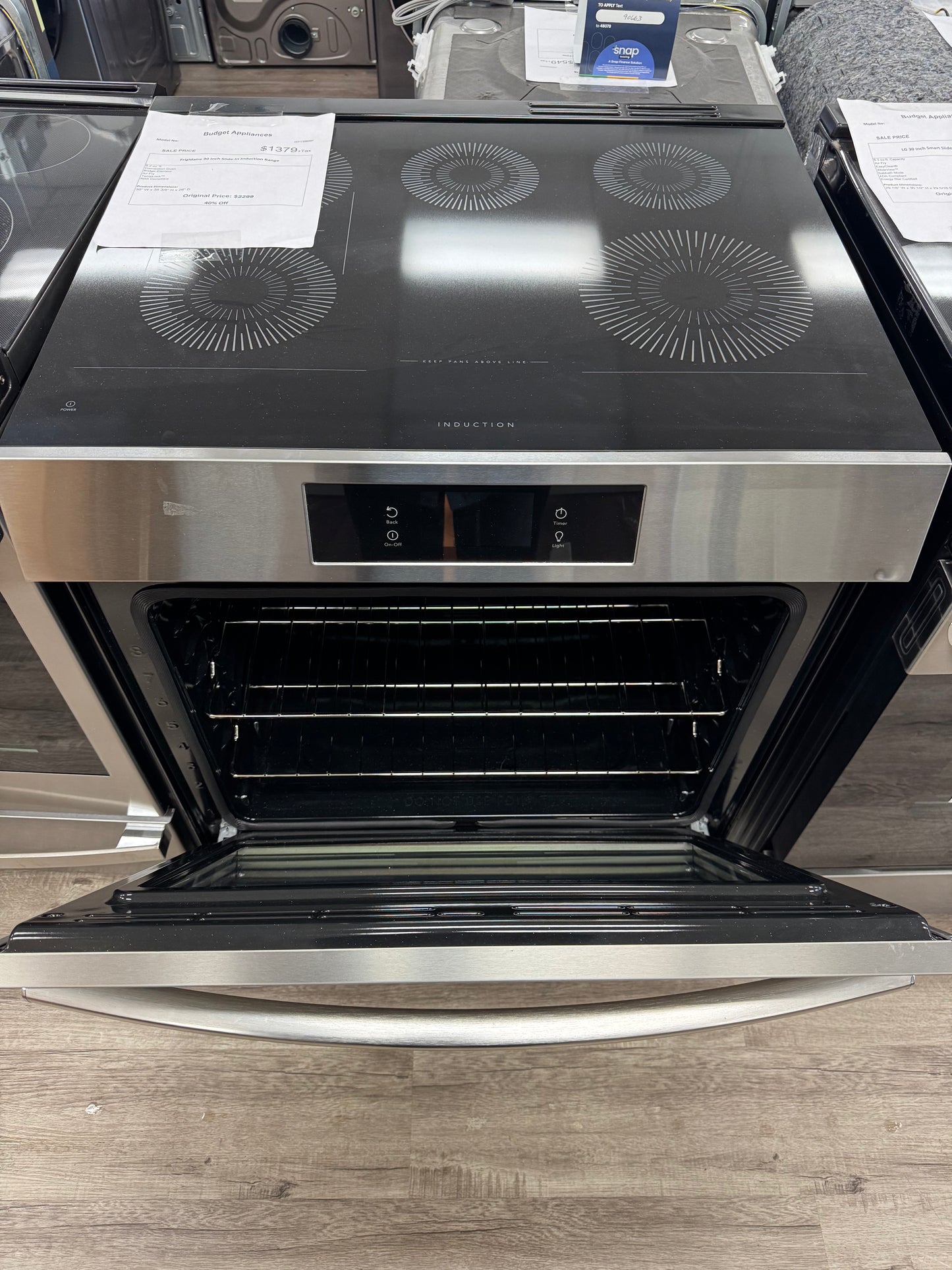 Frigidaire 30 Inch Slide -In Induction Range
