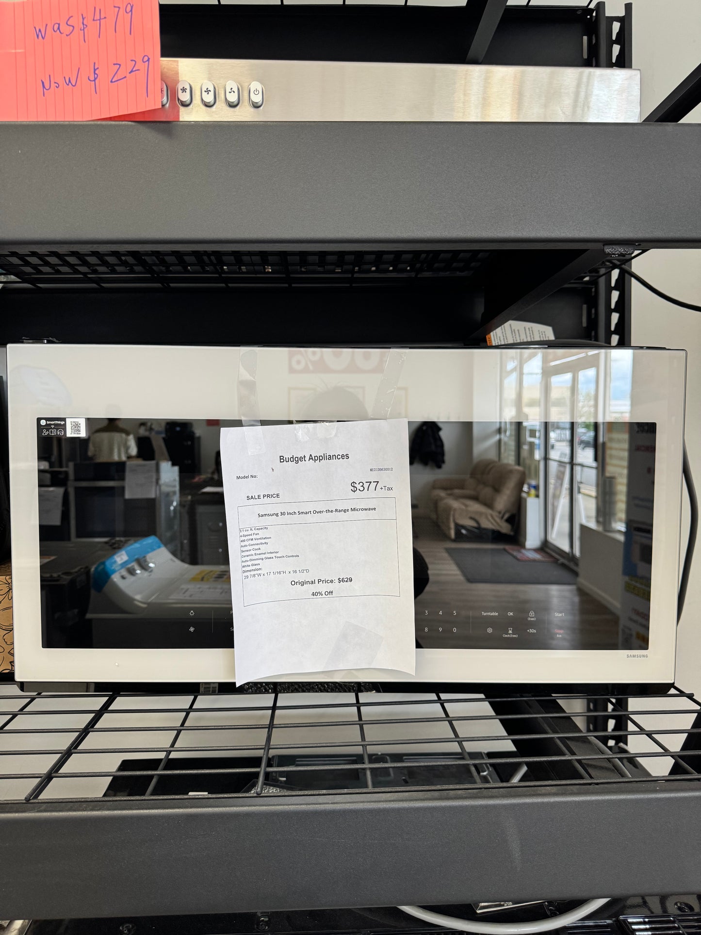 Samsung 30 Inch Smart Over - the - Range Microwave