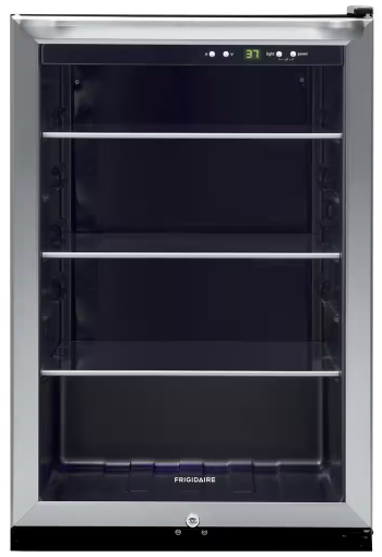 Frigidaire 22 in. Single Zone 138-12 oz Can Beverage Cooler in Stainless Steel with Digital Temperature Control