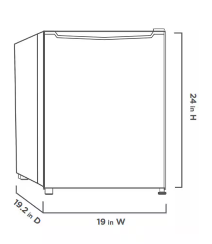 Vissani 2.6 Cu. Ft. Mini Refrigerator in Black, ENERGY STAR