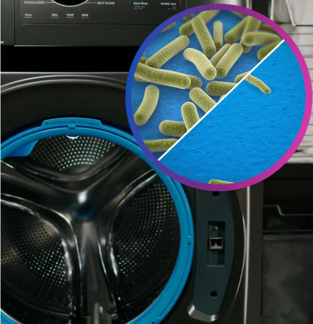 GE Profile 4.8 cu. ft. Smart UltraFast Electric Washer & Dryer Combo in Carbon Graphite with Ventless Heat Pump Technology