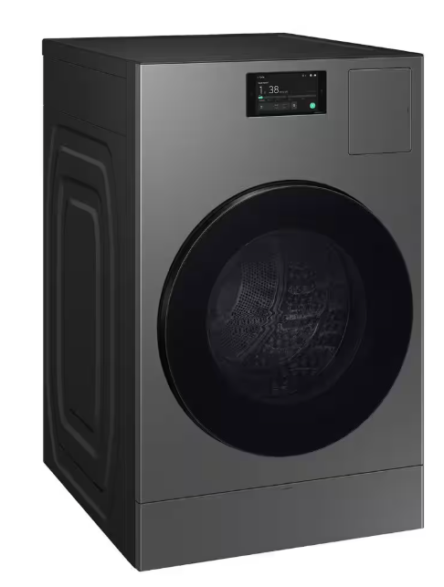 Samsung Bespoke 5.3 cu. ft. Ultra Capacity All-In-One Washer Dryer Combo with Super Speed and Ventless Heat Pump in Dark Steel