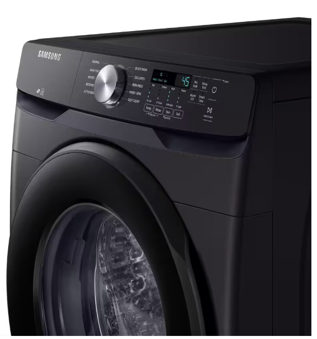 Samsung 4.5 cu. ft. High-Efficiency Front Load Washer with Self-Clean+ in Brushed Black