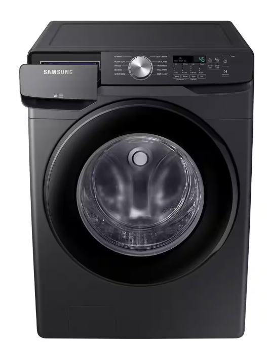 Samsung 4.5 cu. ft. High-Efficiency Front Load Washer with Self-Clean+ in Brushed Black