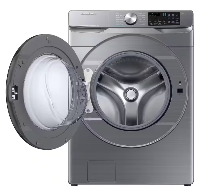 Samsung 4.5 cu. ft. Smart High-Efficiency Front Load Washer with Super Speed in Platinum