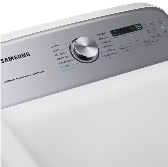 Samsung 7.4 cu. ft. Vented Smart Electric Dryer with Steam Sanitize Plus in White