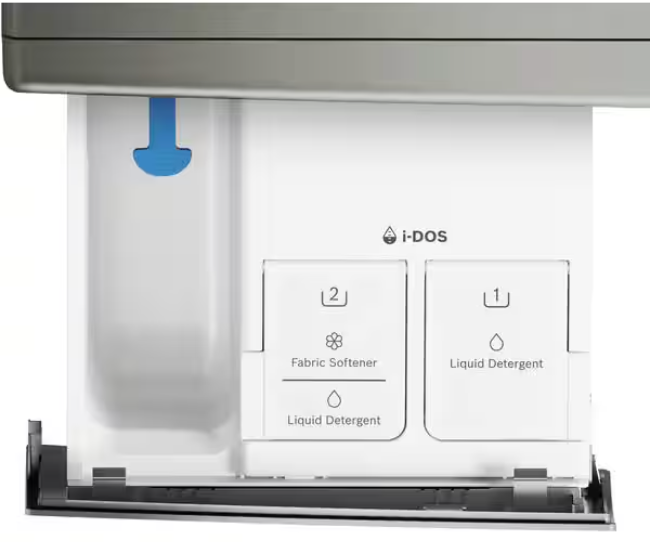 Bosch 800 Series 24 in. 2.4 cu. ft. Smart Stackable Front Load Compact Washer in Pearl Steel, ENERGY STAR