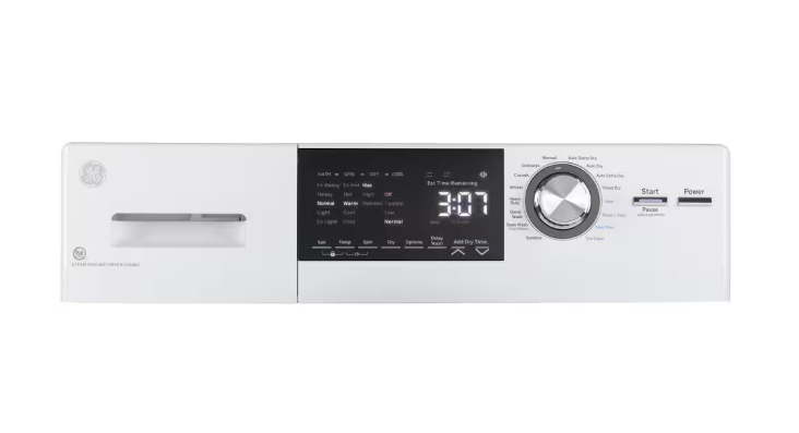 GE 2.4 cu. ft. Compact White 120-Volt Ventless Electric All-in-One Washer Dryer Combo