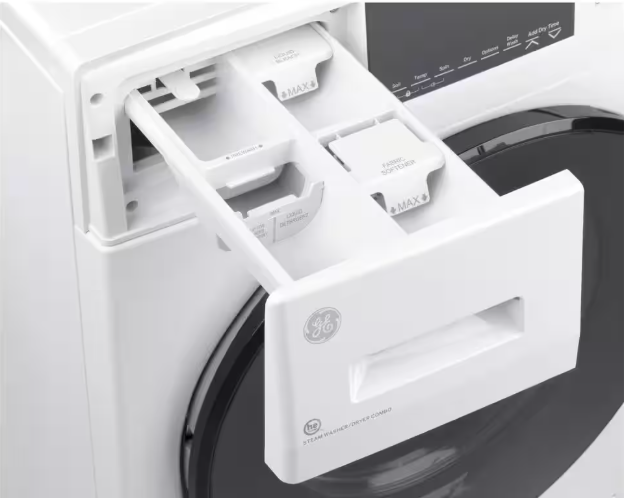 GE 2.4 cu. ft. Compact White 120-Volt Ventless Electric All-in-One Washer Dryer Combo