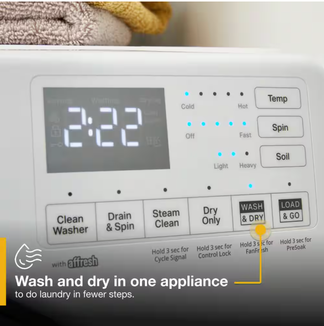 Whirlpool 4.5 Cu. Ft. Ventless All In One Washer & Dryer with Load & Go XL Dispenser