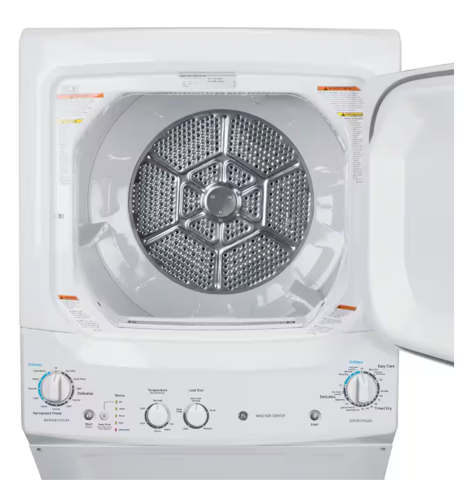 GE 3.8 cu. ft. Washer 5.9 cu. ft. Electric Dryer Combo in White
