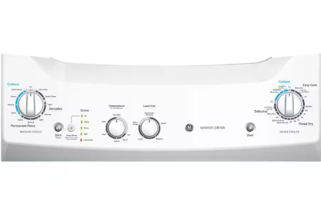 GE 3.8 cu. ft. Washer 5.9 cu. ft. Electric Dryer Combo in White