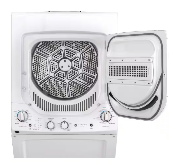 GE 2.3 cu. ft. Washer 4.4 cu. ft. Electric Dryer Combo in White
