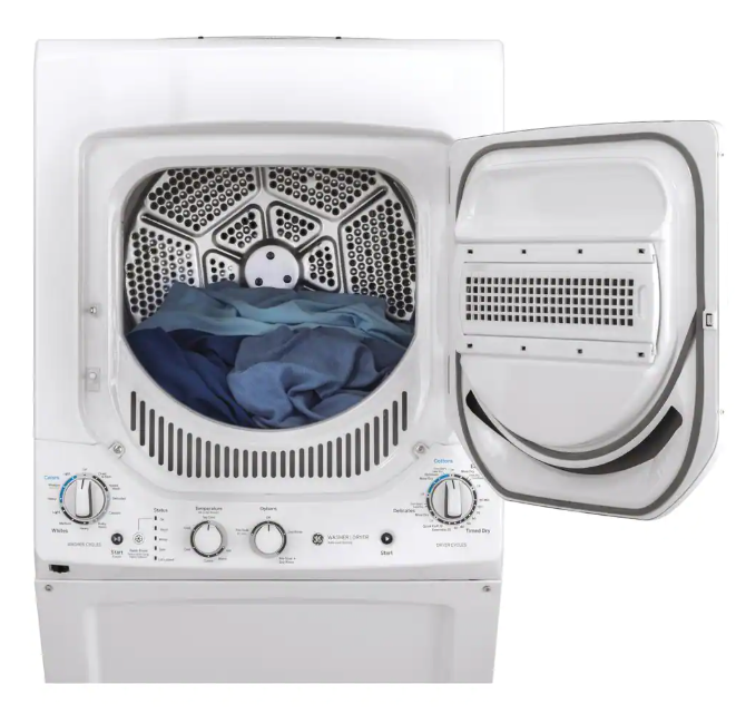 GE 2.3 cu. ft. Washer 4.4 cu. ft. Electric Dryer Combo in White