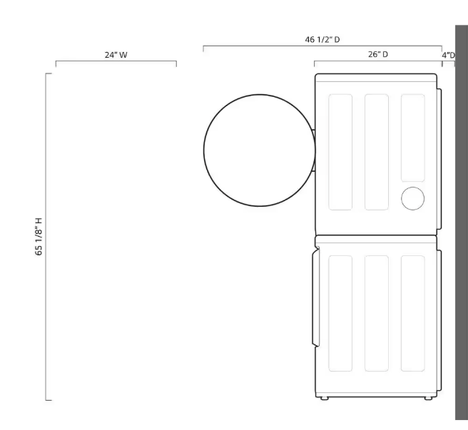LG 2.4 cu. ft. Washer, 4.2 cu. ft. Dual Inverter Heat Pump Ventless Electric Dryer, Washtower, Center Control AIDD in White