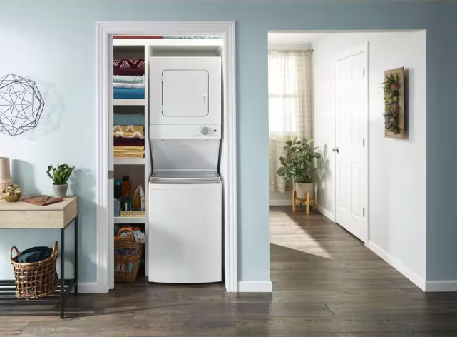 Whirlpool 1.6 cu.ft Electric Stacked Laundry Center 6 Wash cycles and AutoDry