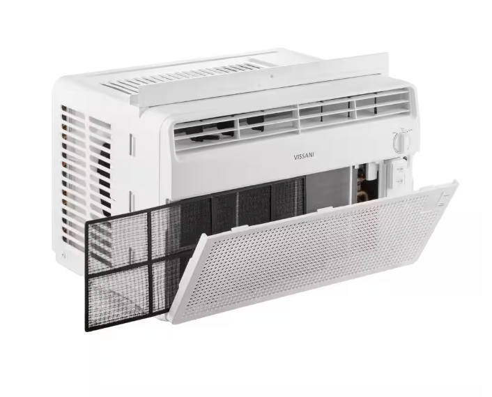 Vissani 5,000 BTU 115-Volt Window Air Conditioner for 150 sq. ft Rooms with Dehumidifier in White