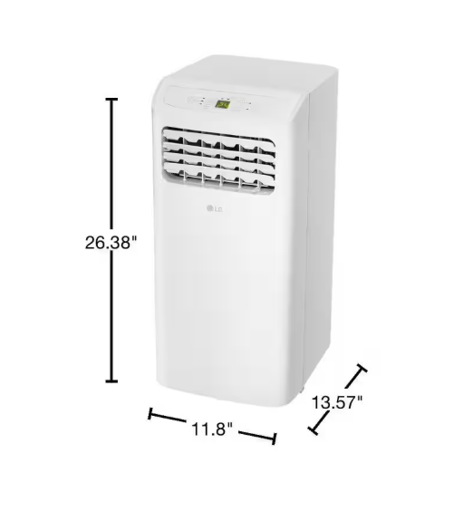 LG 6,000 BTU 115-Volt Portable Air Conditioner Cools 250 sq. ft. with Dehumidifier and LCD Remote