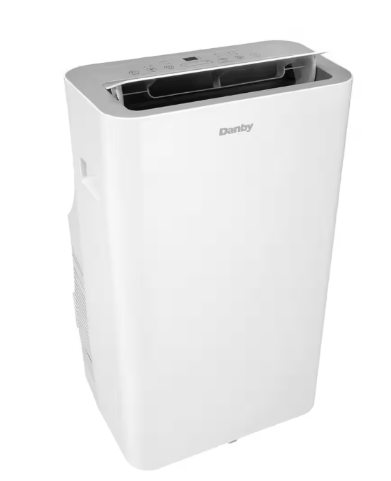 Danby 7,200 BTU Portable Air Conditioner Cools 350 Sq. Ft. with Remote Control in White