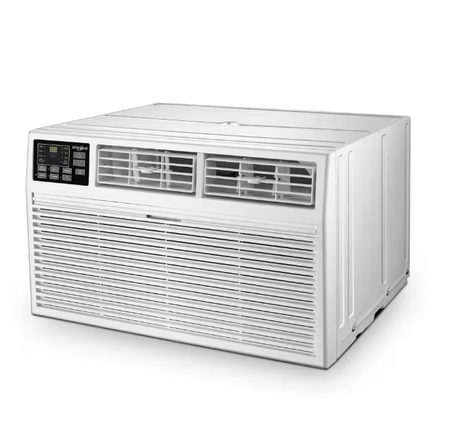 Whirlpool 8,000 BTU 115-Volt Through-the-Wall Air Conditioner Cools 350 Sq. Ft. with Remote Control and ENERGY STAR in White
