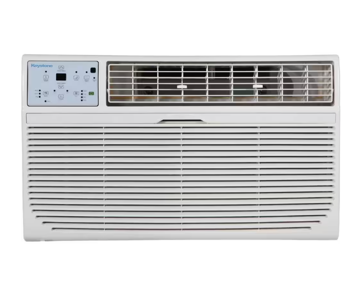 Keystone 10,000 BTU 230V Through-The-Wall AC Remote Dehumidifier Sleep Mode 24H Timer for Rooms up to 450 sq. ft.
