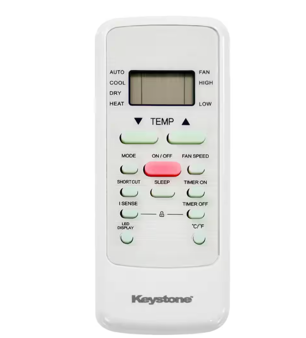 Keystone 10,000 BTU 230V Through-The-Wall AC Remote Dehumidifier Sleep Mode 24H Timer for Rooms up to 450 sq. ft.