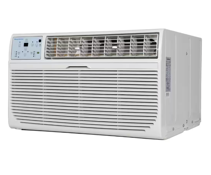 Keystone 14,000 BTU 230V Through-The-Wall AC 10,600 BTU Supplemental Heat Remote Sleep Mode 24H Timer for Rooms up to 700 Sq. Ft