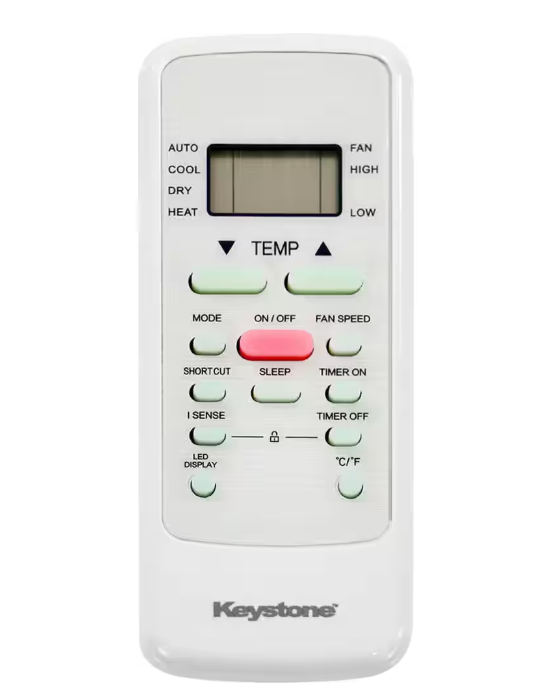 Keystone 14,000 BTU 230V Through-The-Wall AC 10,600 BTU Supplemental Heat Remote Sleep Mode 24H Timer for Rooms up to 700 Sq. Ft