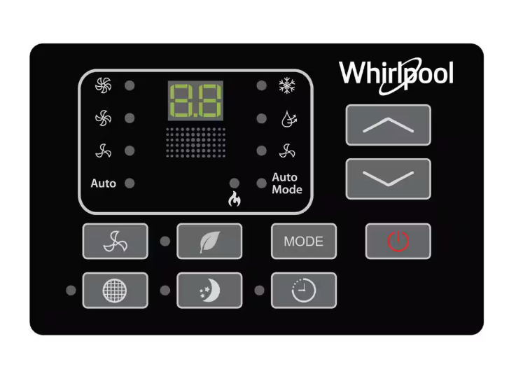 Whirlpool 12,000 BTU (DOE) 230-Volt Through-The-Wall Air Conditioner Cools 550 sq. ft. with Heater with Remote in White