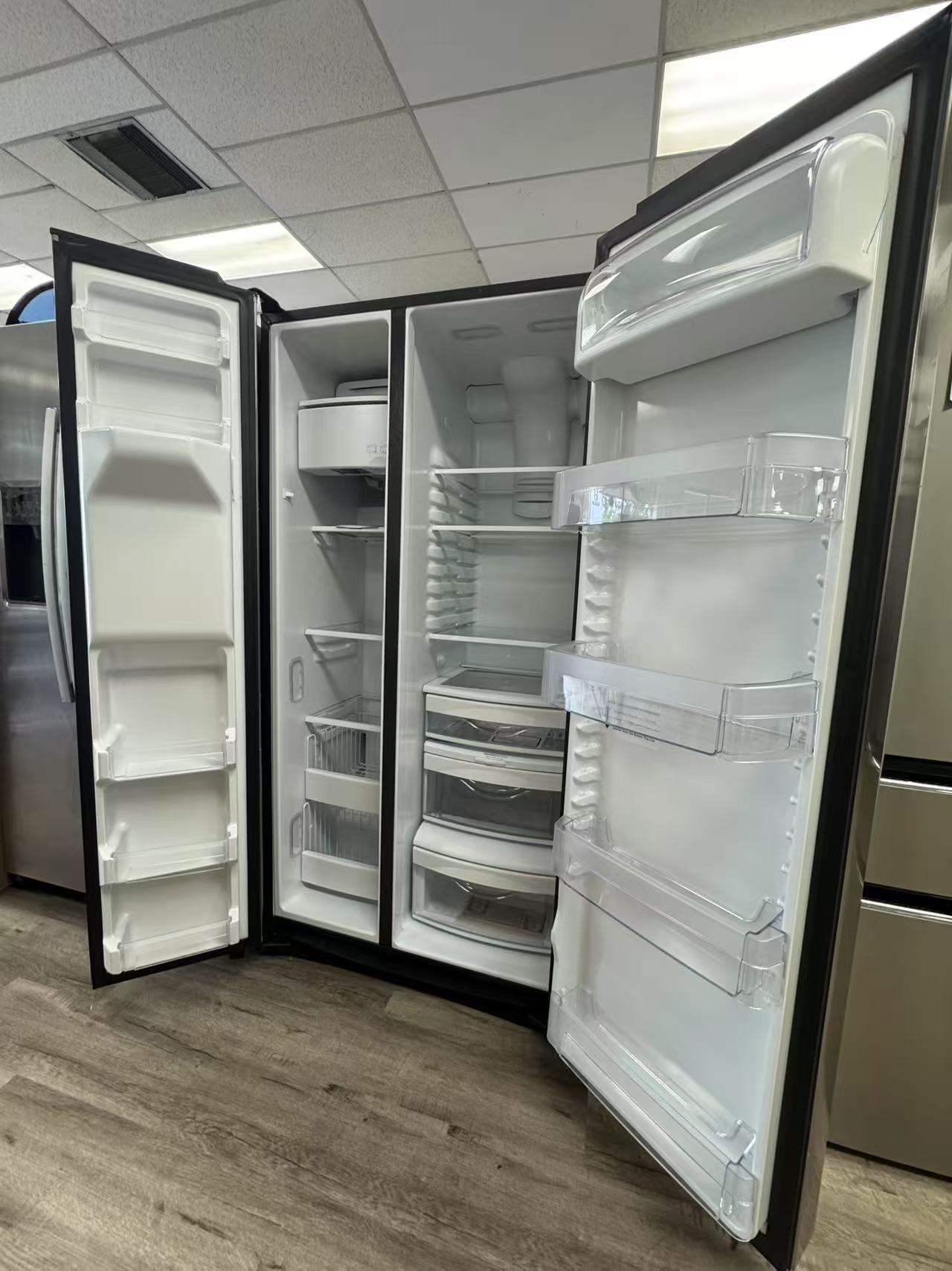 GE 21.8 Cu. Ft. Counter - Depth Fingerprint Resistant Side-By-Side Refrigerator