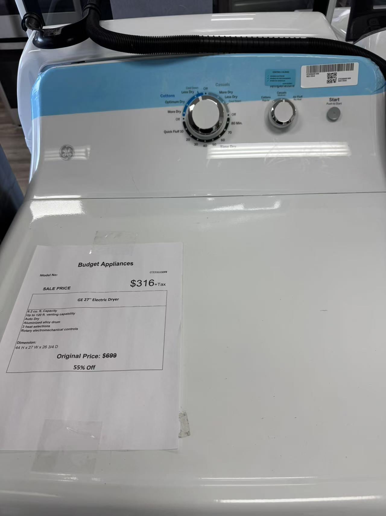 GE 27'' Electric Dryer