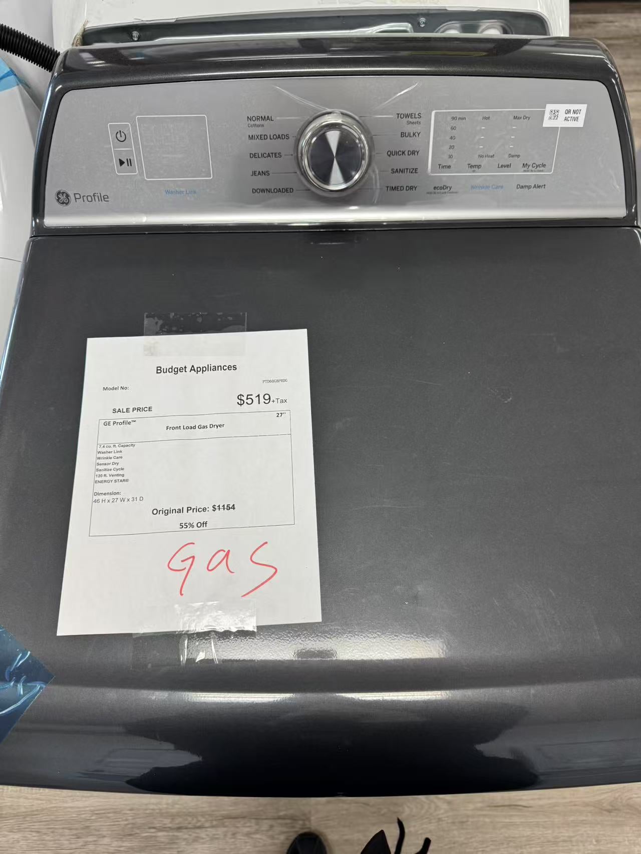 Front Load Gas Dryer